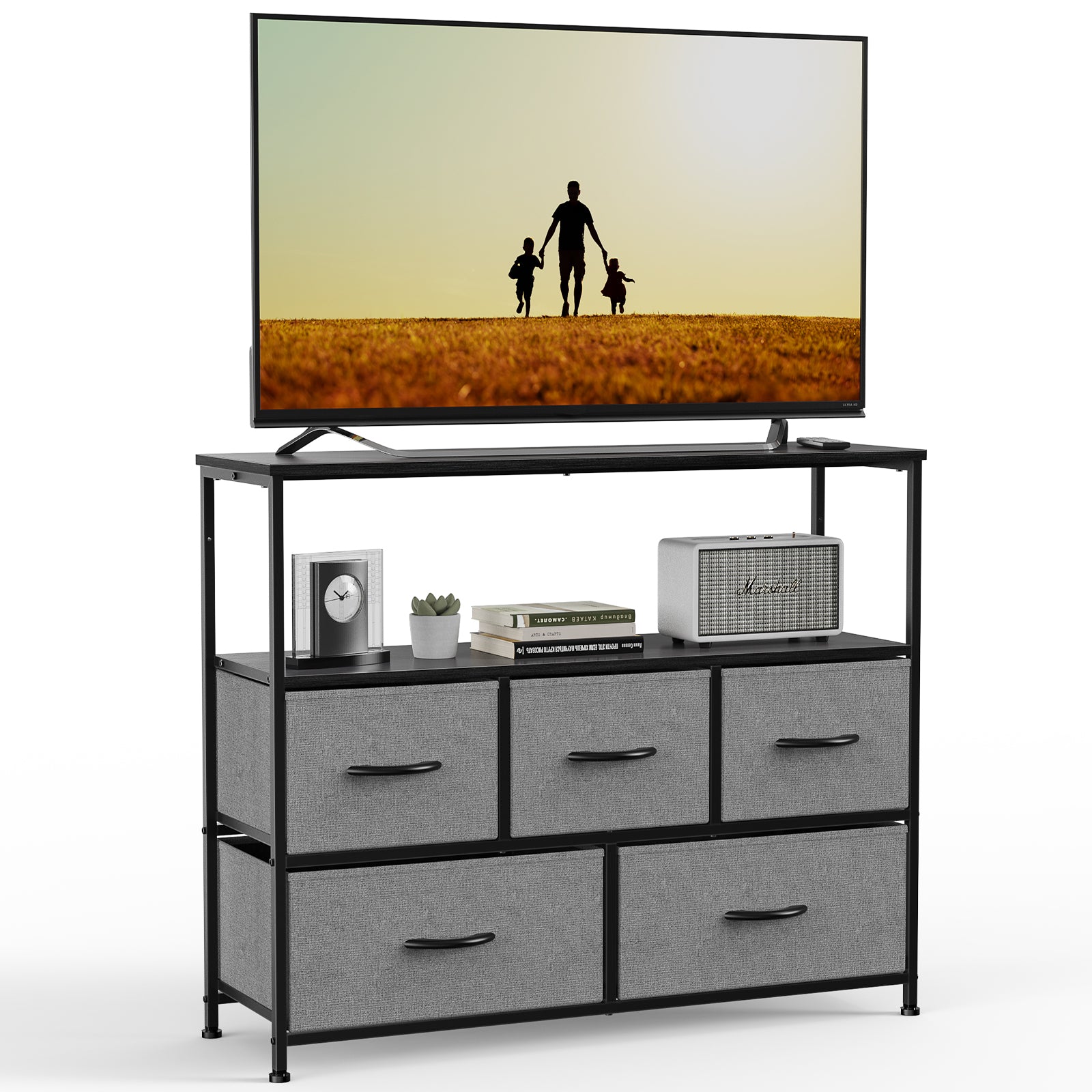 Cómoda Vertical Multiusos con Cajones de Tela