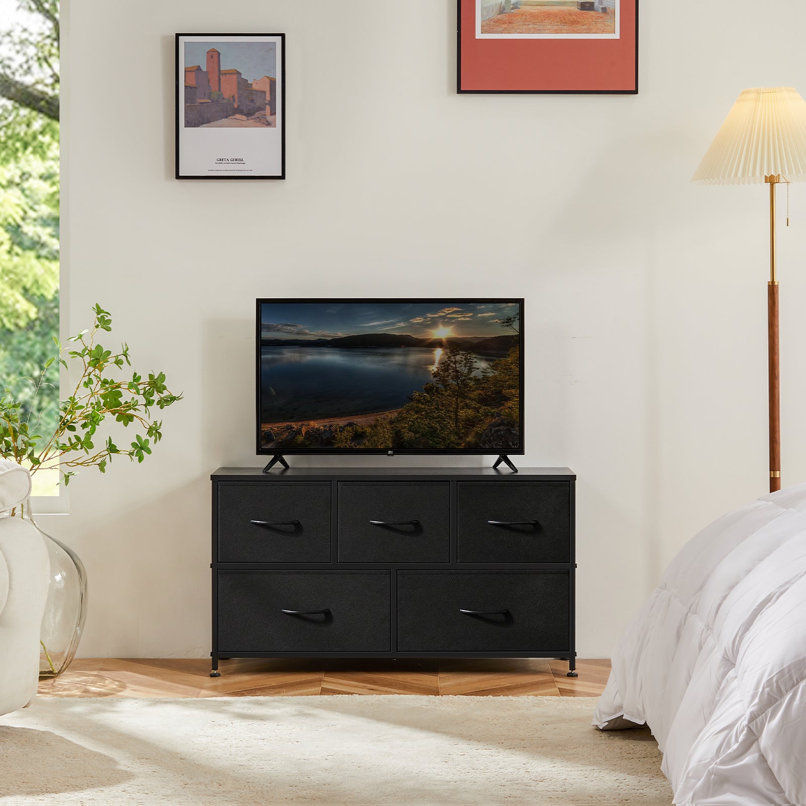 Cómoda Vertical Multiusos con Cajones de Tela