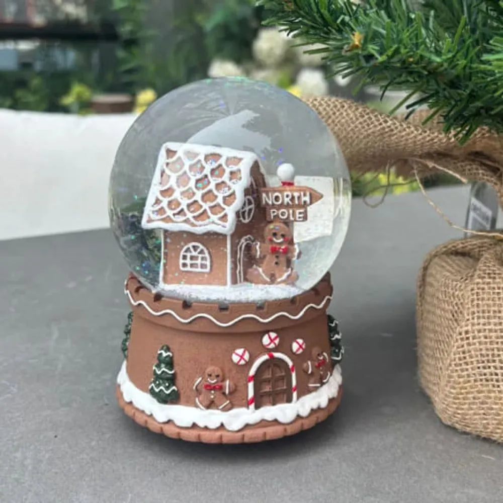 Bola De Nieve Jengibre Con Musica 10 Cm