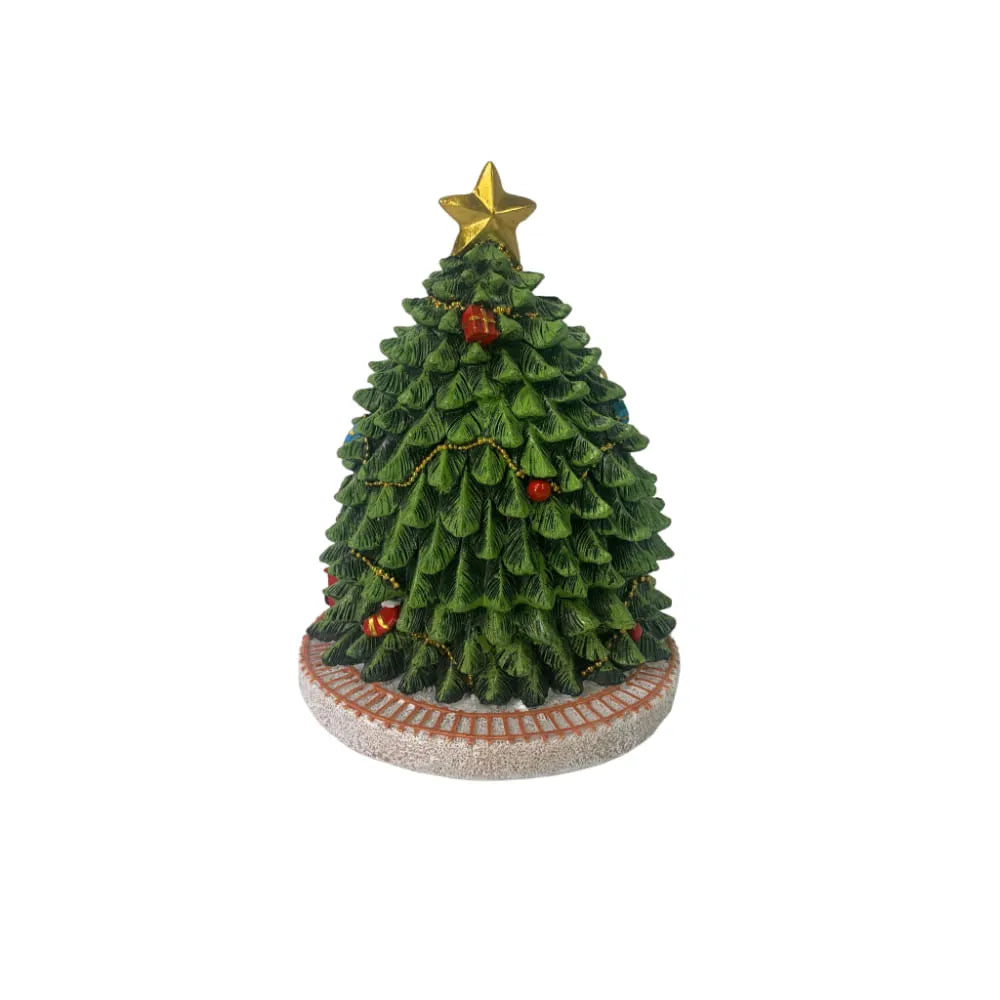 Bola De Nieve Arbol Con Musica Y Luz 10 Cm