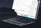 💻 Magic Keyboard Inteligente: Rotación 360° y Estilo Cyberpunk