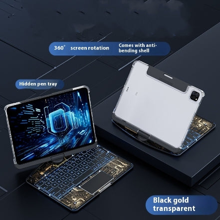 💻 Magic Keyboard Inteligente: Rotación 360° y Estilo Cyberpunk