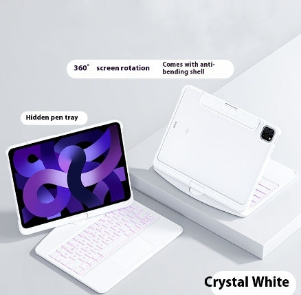 💻 Magic Keyboard Inteligente: Rotación 360° y Estilo Cyberpunk