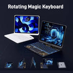 💻 Magic Keyboard Inteligente: Rotación 360° y Estilo Cyberpunk