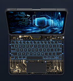 💻 Magic Keyboard Inteligente: Rotación 360° y Estilo Cyberpunk