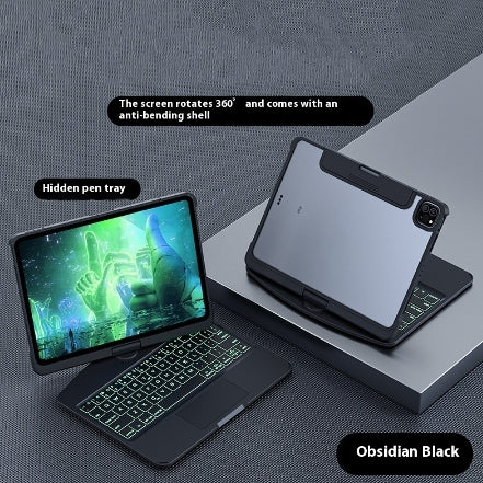 💻 Magic Keyboard Inteligente: Rotación 360° y Estilo Cyberpunk