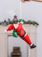 Christmas Electric Santa Decor, Santa Climbing Ropes & Ladder Toy Orna