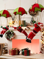 Christmas Electric Santa Decor, Santa Climbing Ropes & Ladder Toy Orna