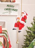 Christmas Electric Santa Decor, Santa Climbing Ropes & Ladder Toy Orna