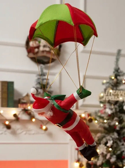 Christmas Electric Santa Decor, Santa Climbing Ropes & Ladder Toy Orna