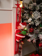 Christmas Electric Santa Decor, Santa Climbing Ropes & Ladder Toy Orna